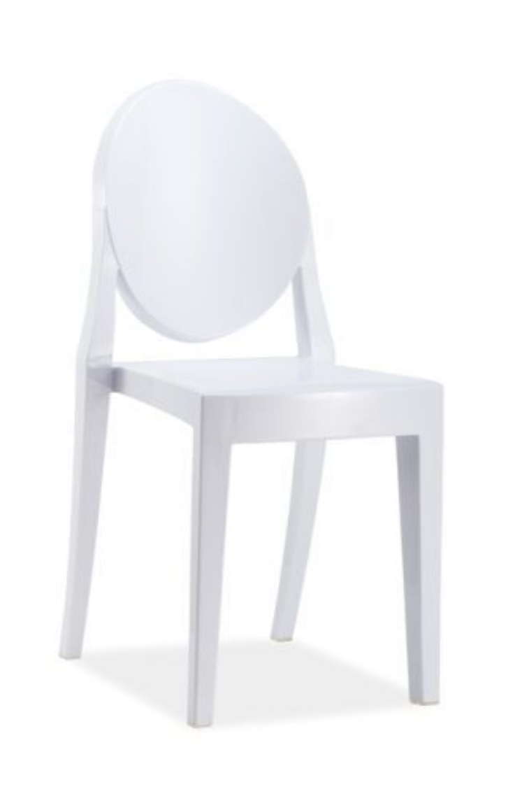 krzesło kuchenne, krzesła nowoczesne, krzesło poliwęglan, białe,